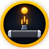 Laser gun power-up
